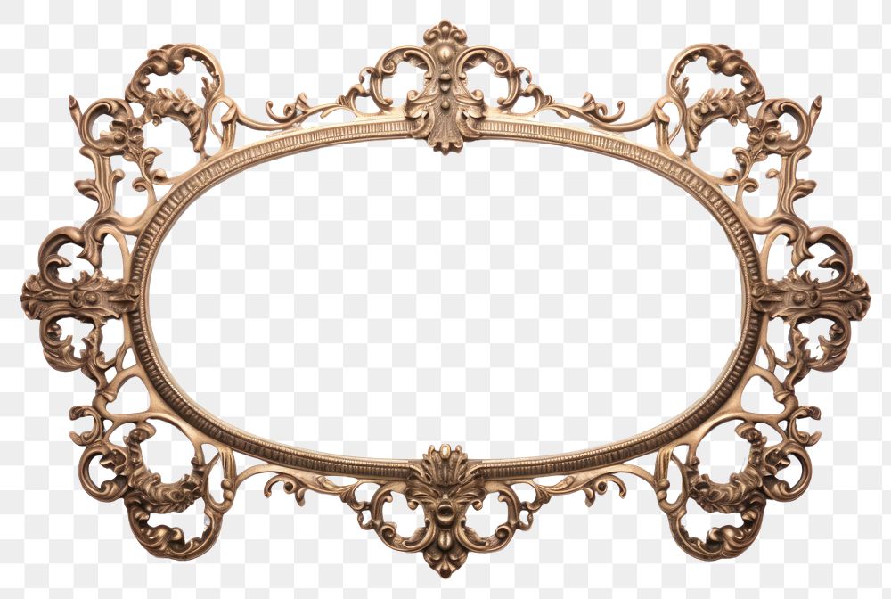 PNG  Crescent design frame vintage jewelry white background architecture. AI generated Image by rawpixel.