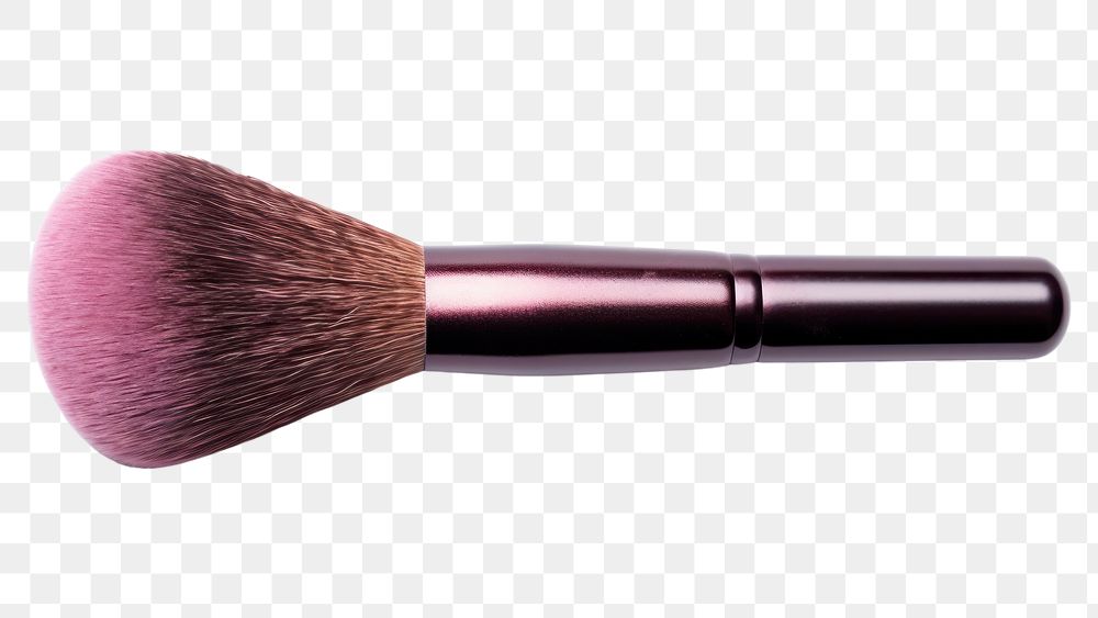 PNG  Makeup brush cosmetics purple brown. AI generated Image by rawpixel.