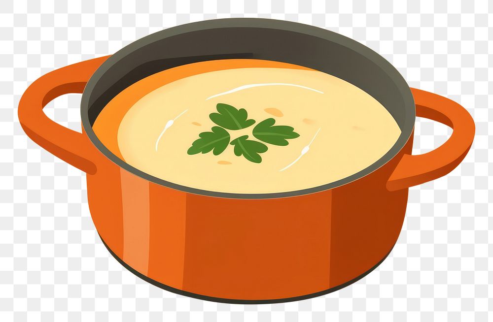 PNG Carrot cream soup food bowl dish. AI generated Image by rawpixel.