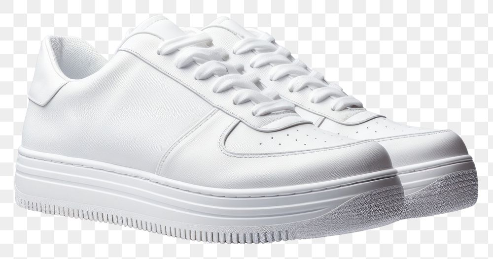 PNG  White sneakers footwear shoe pair. AI generated Image by rawpixel.