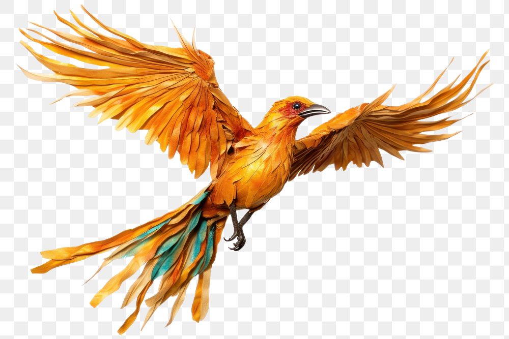 PNG Phoenix bird flying animal beak. AI generated Image by rawpixel.