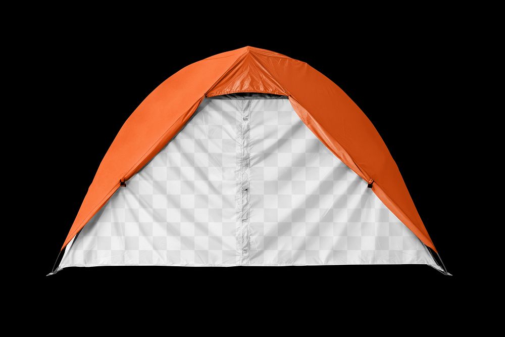 Camping tent png transparent mockup