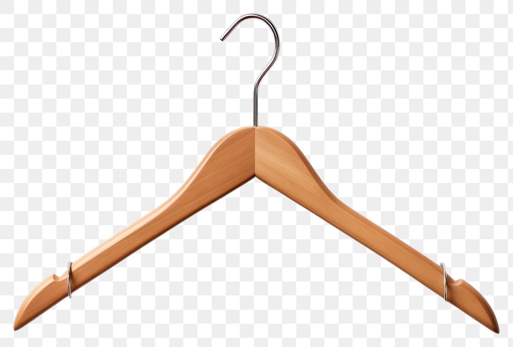 PNG  Wooden coat hanger white background simplicity coathanger. AI generated Image by rawpixel.