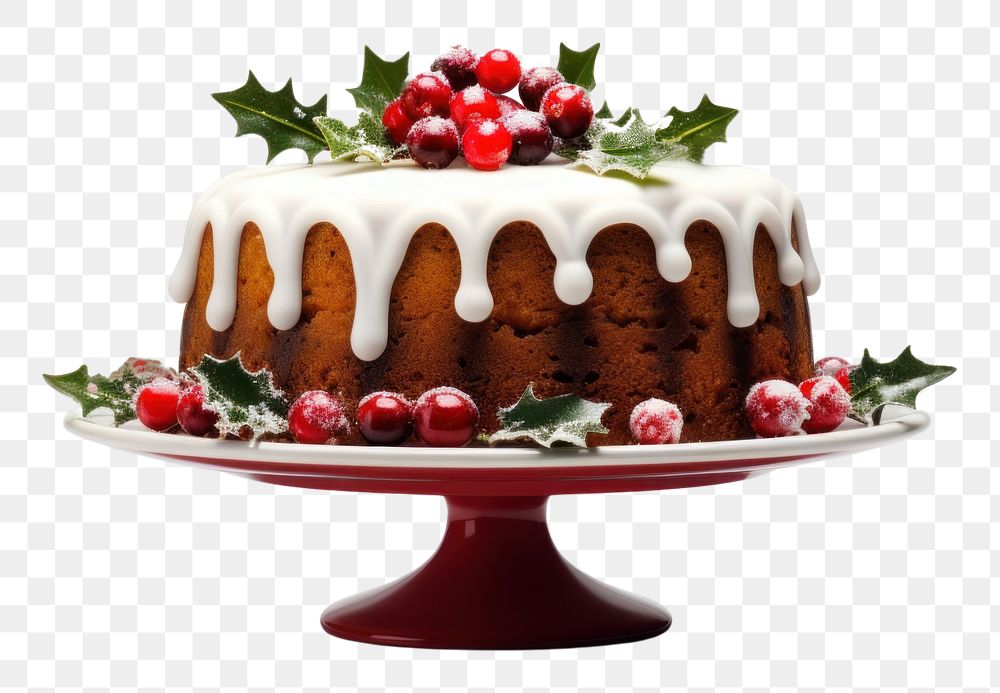 PNG Christmas Fruit Cake cake christmas dessert. AI generated Image by rawpixel.