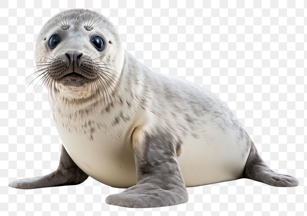 PNG  Seal animal mammal white background. AI generated Image by rawpixel.