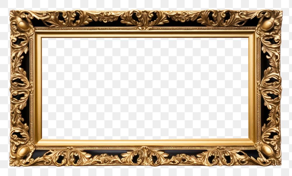 PNG Golden vintage frame photo white background architecture. AI generated Image by rawpixel.