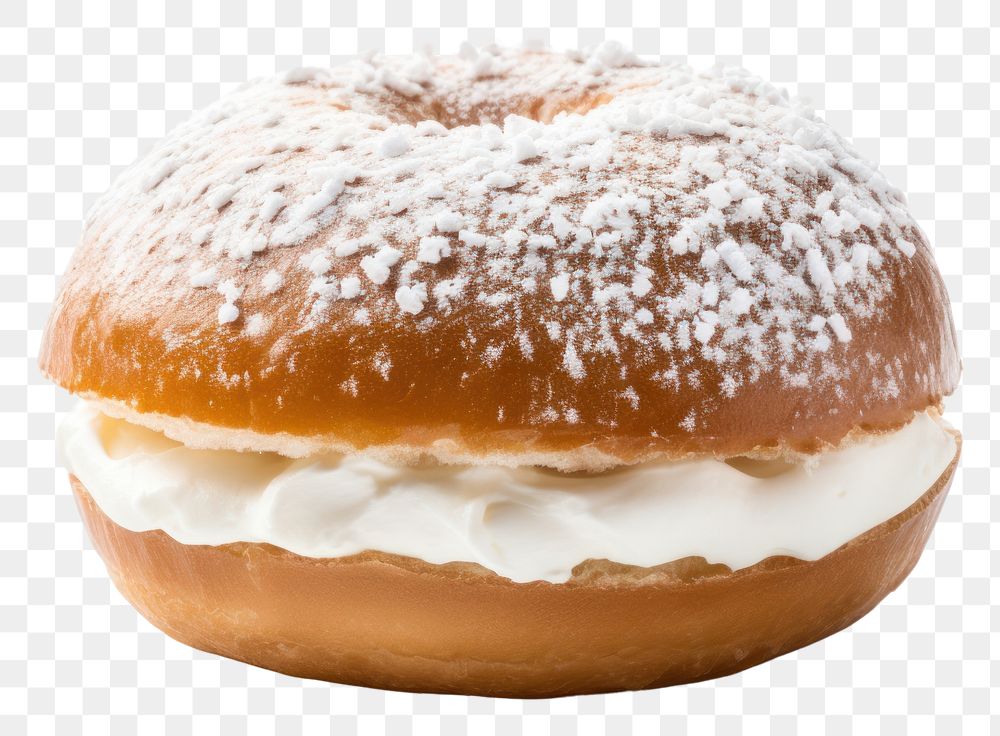 PNG Hanukkah sufganiyot bagel donut bread. AI generated Image by rawpixel.