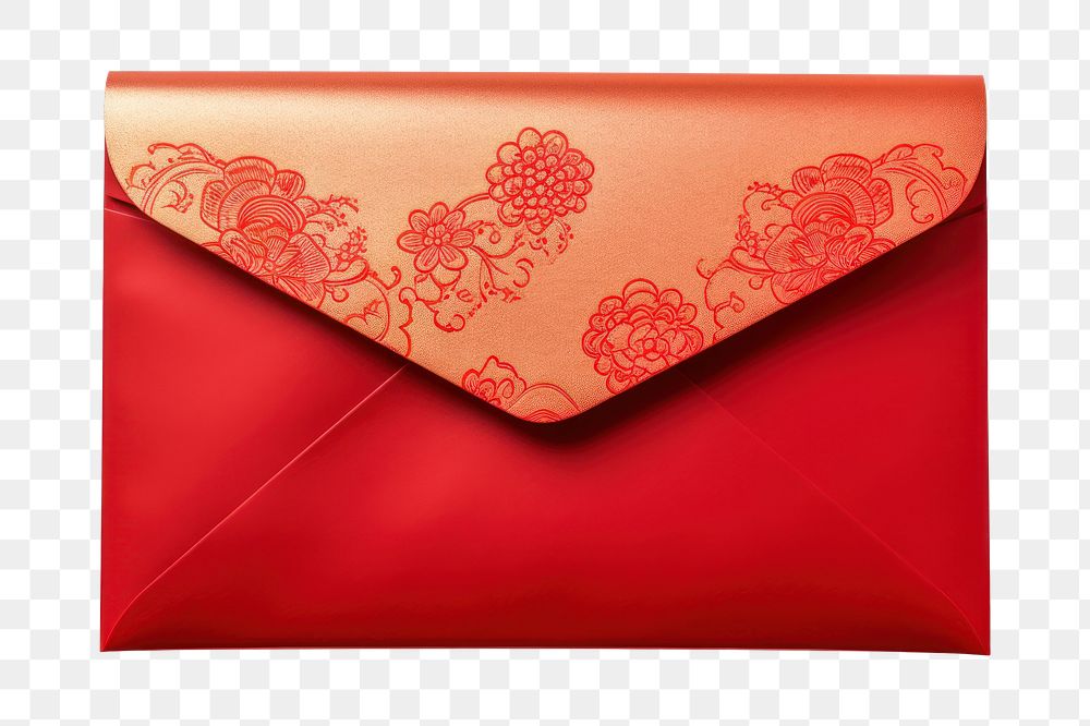 PNG Red envelope mail gold chinese new year. AI generated Image by rawpixel.