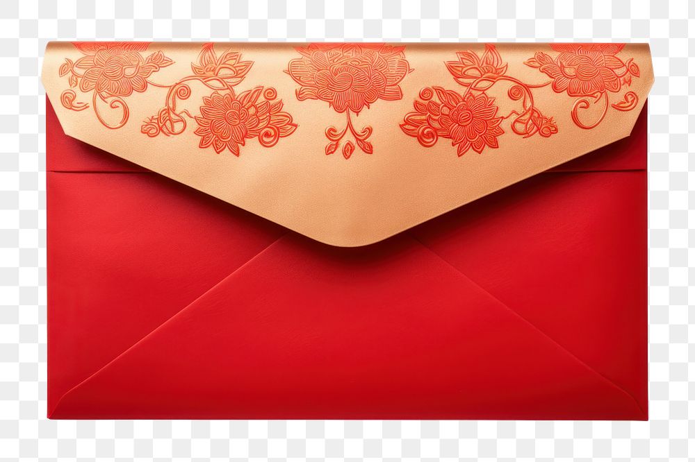 PNG Red envelope mail chinese new year white background. AI generated Image by rawpixel.