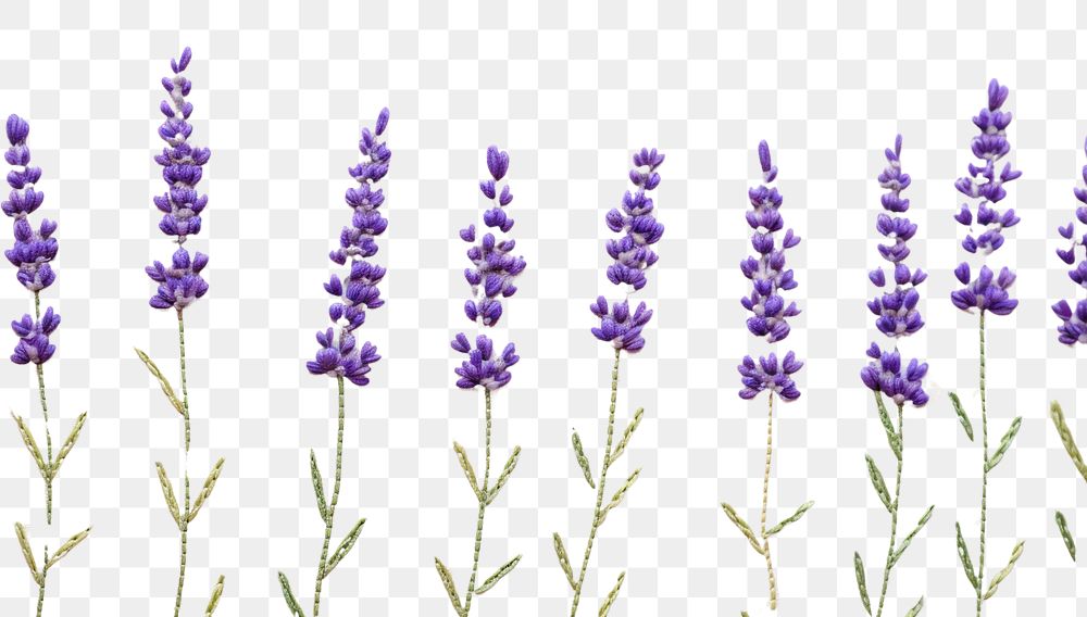 PNG Little Lavender lavender pattern embroidery. AI generated Image by rawpixel.