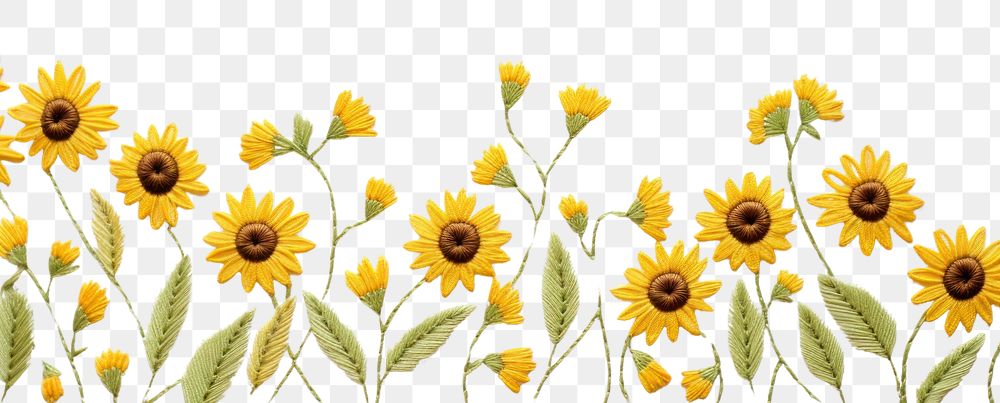 PNG Little Sunflowers sunflower pattern backgrounds. AI generated Image by rawpixel.
