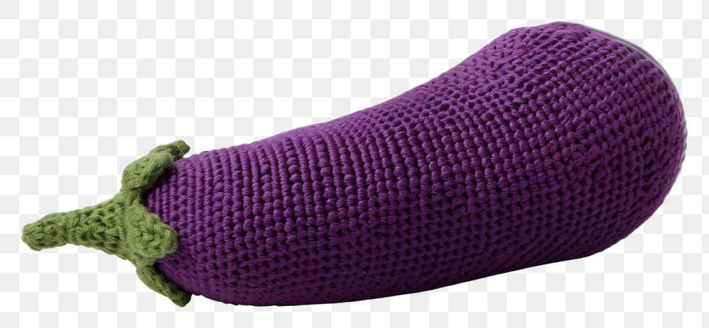 PNG  Eggplant vegetable crochet purple. AI generated Image by rawpixel.