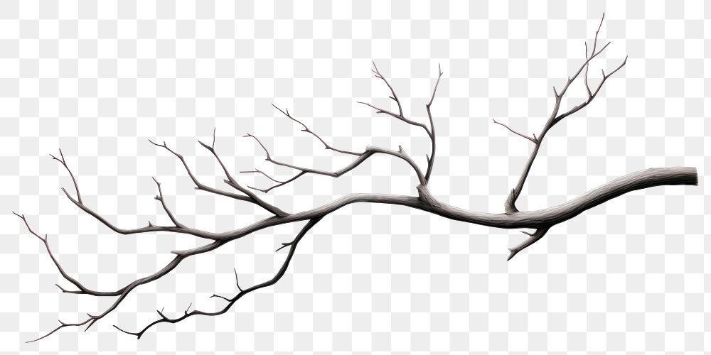 PNG Drawing tree branch sketch. AI generated Image by rawpixel.