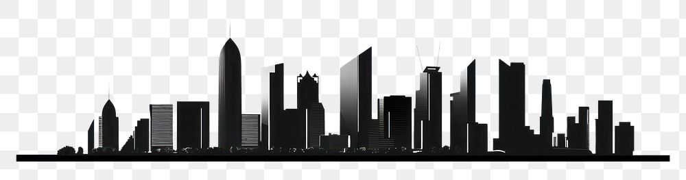 PNG Abu Dhabi skyline architecture silhouette metropolis. AI generated Image by rawpixel.