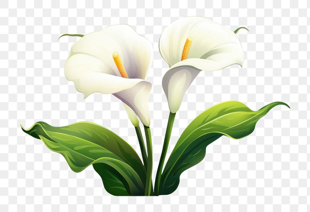 PNG Calla lily flower plant white. AI generated Image by rawpixel.