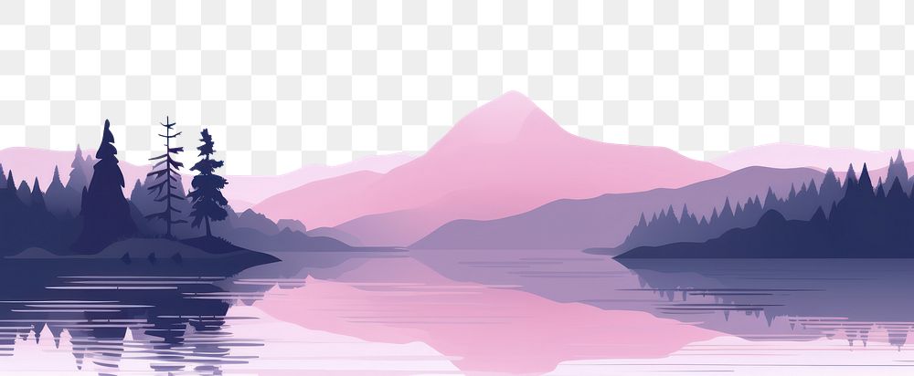 PNG A lake landscape outdoors nature. AI generated Image by rawpixel.