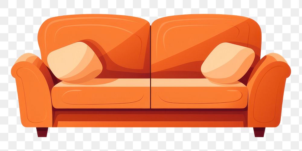 PNG A sofa furniture chair white background. AI generated Image by rawpixel.