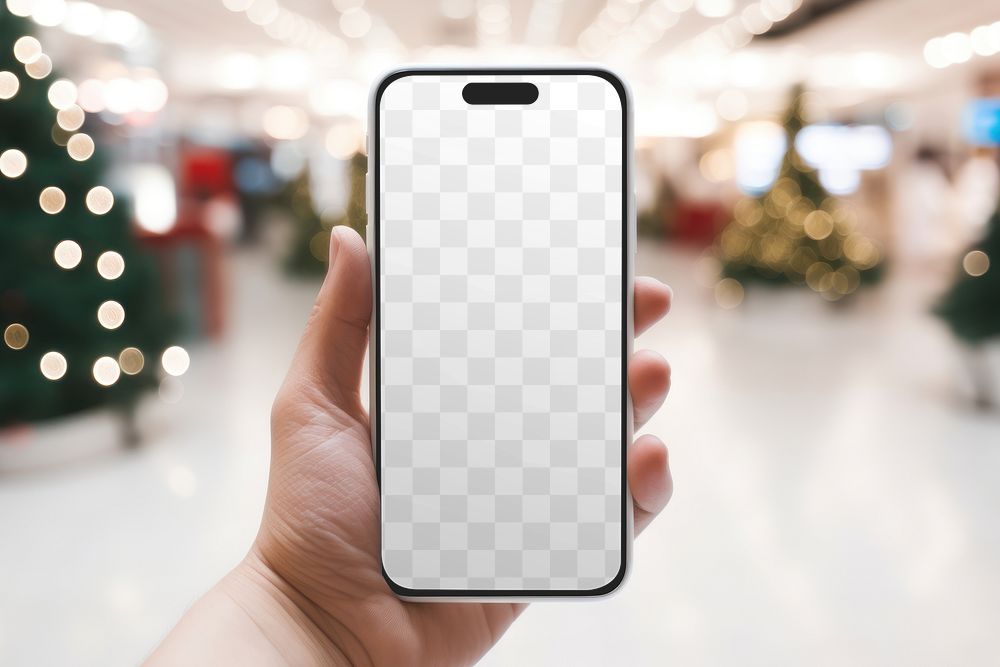 Smartphone screen png transparent mockup