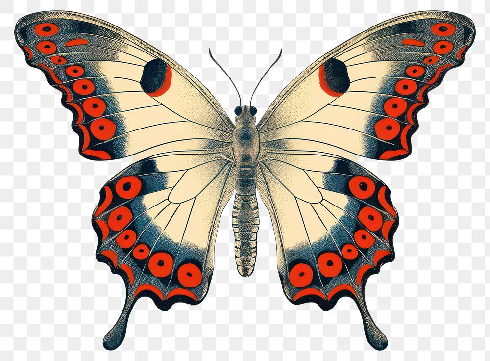PNG Butterfly pattern drawing animal. AI generated Image by rawpixel.