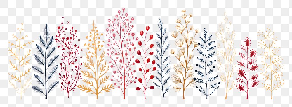 PNG Christmas Border pattern plant christmas decorations. AI generated Image by rawpixel.