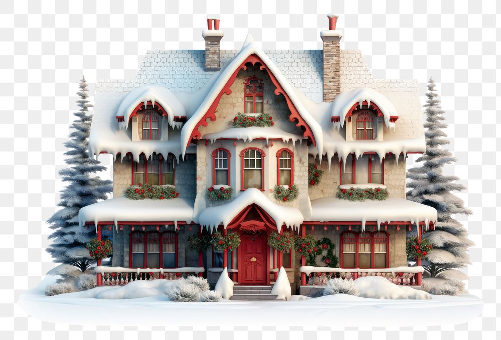PNG Chrismas house architecture christmas building. AI generated Image by rawpixel.