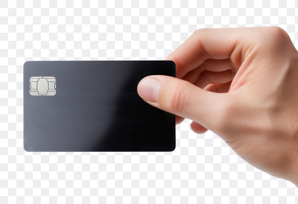 PNG  Pinching credit card text electronics technology. AI generated Image by rawpixel.