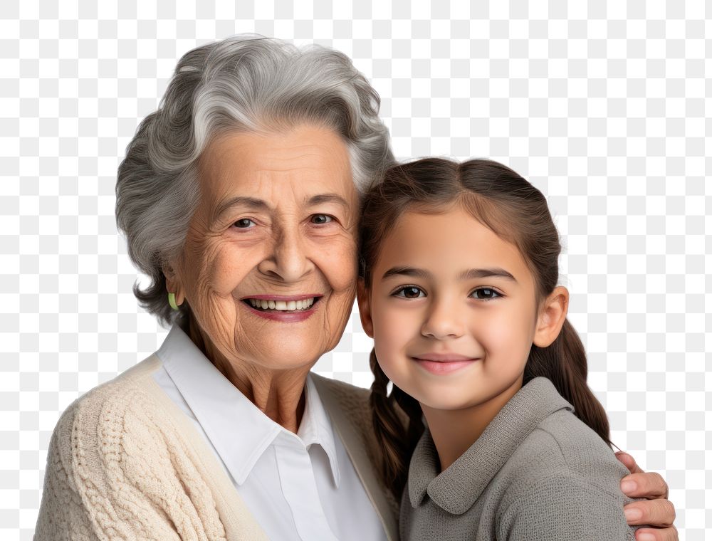 Portrait grandmother photography child. AI generated Image by rawpixel.