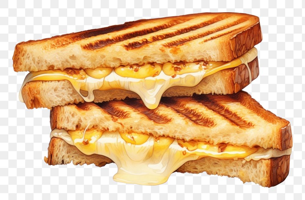PNG  Grilled Sandwich sandwich bread food. AI generated Image by rawpixel.