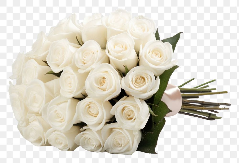 PNG  White roses wedding flower plant. AI generated Image by rawpixel.