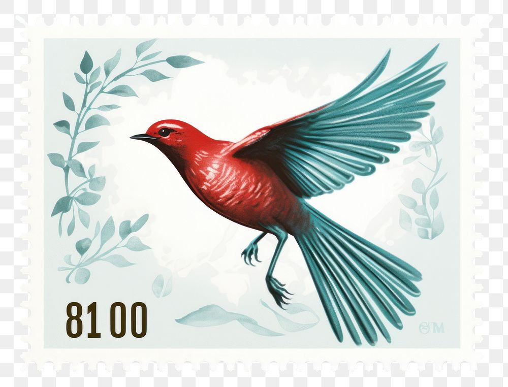PNG Flying bird animal postage stamp hummingbird. AI generated Image by rawpixel.