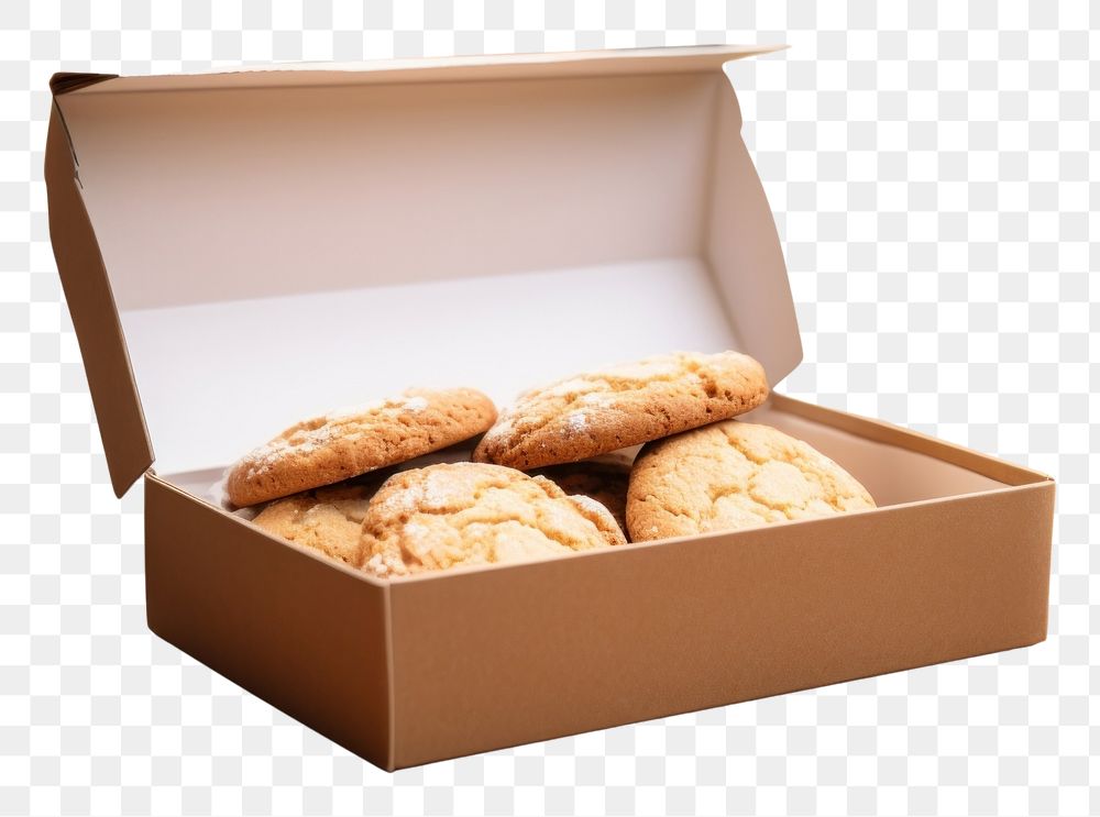 PNG  Almond cookies box food confectionery. AI generated Image by rawpixel.