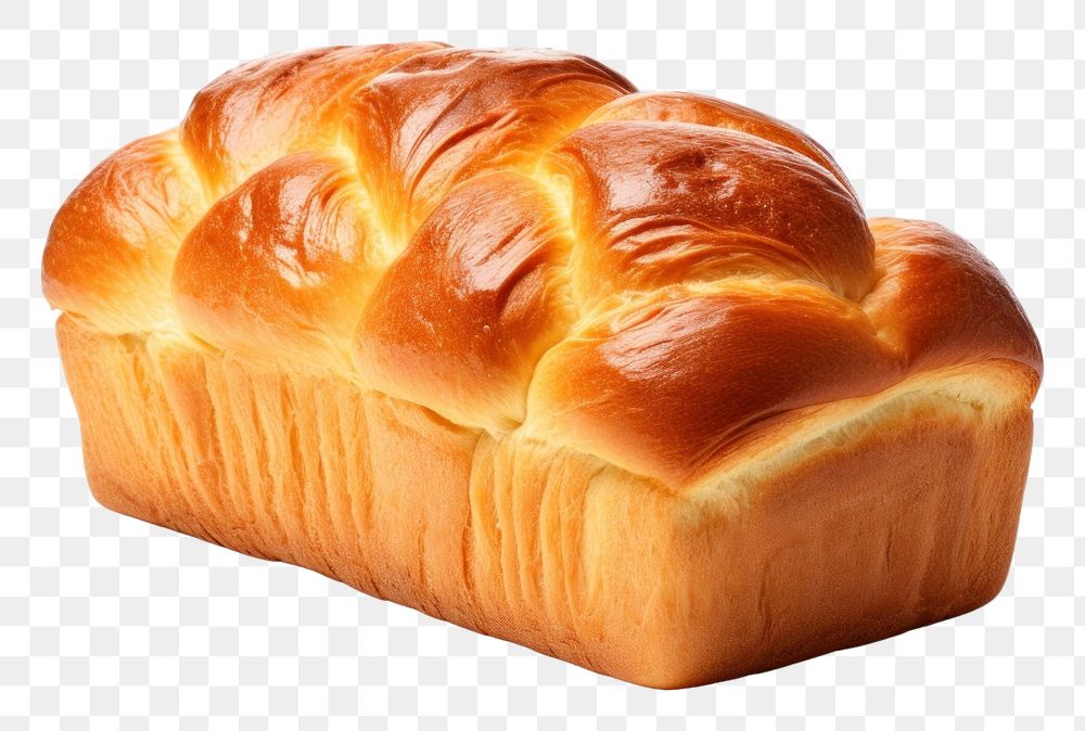 PNG  Brioche bread food white background. AI generated Image by rawpixel.