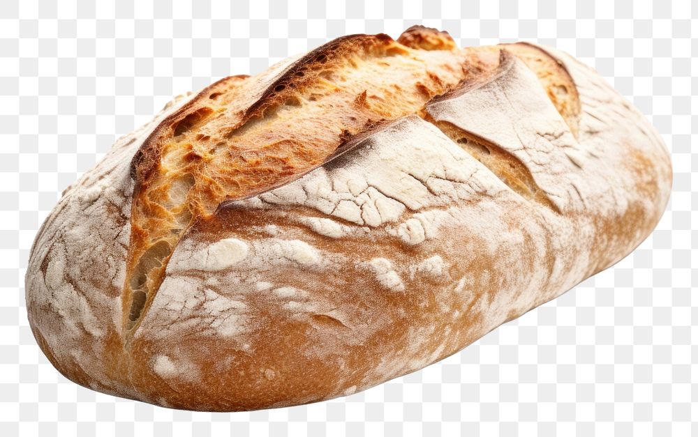 PNG  Sourdough bread food white background viennoiserie. AI generated Image by rawpixel.
