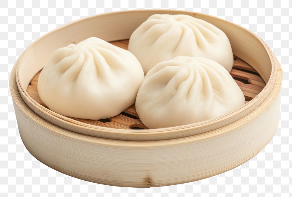 PNG  Stuffed steamed bun dumpling food white background. AI generated Image by rawpixel.