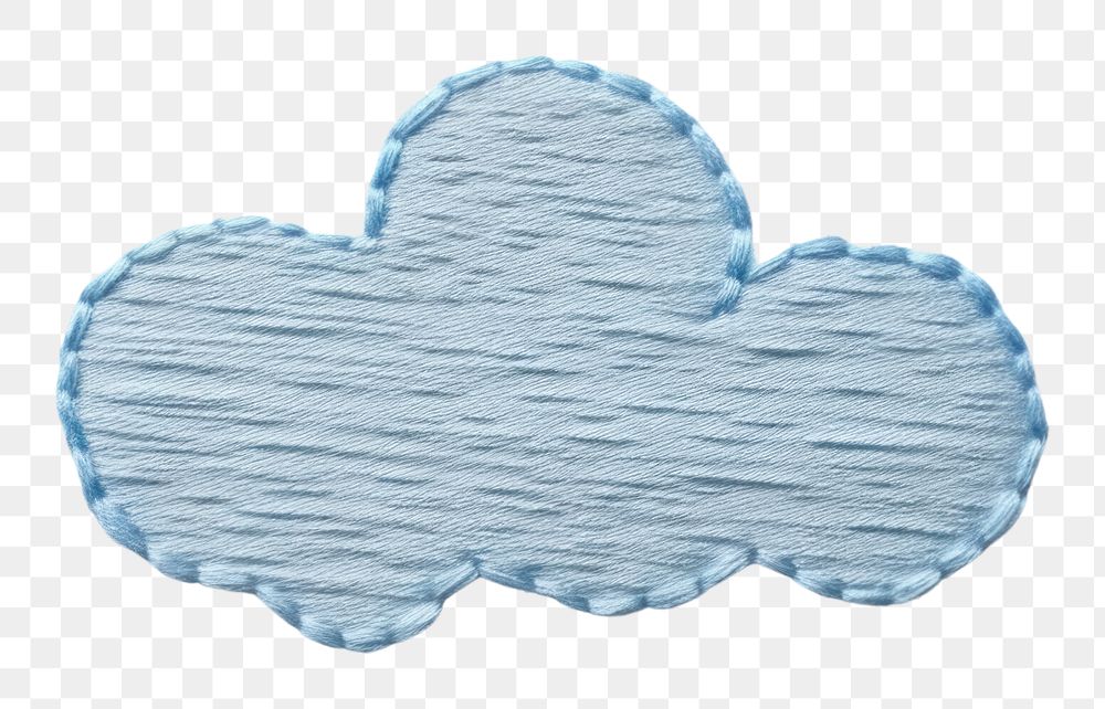 PNG Embroidery pattern cloud accessories. AI generated Image by rawpixel.