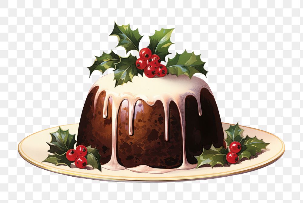 PNG Christmas pudding dessert food cake. AI generated Image by rawpixel.