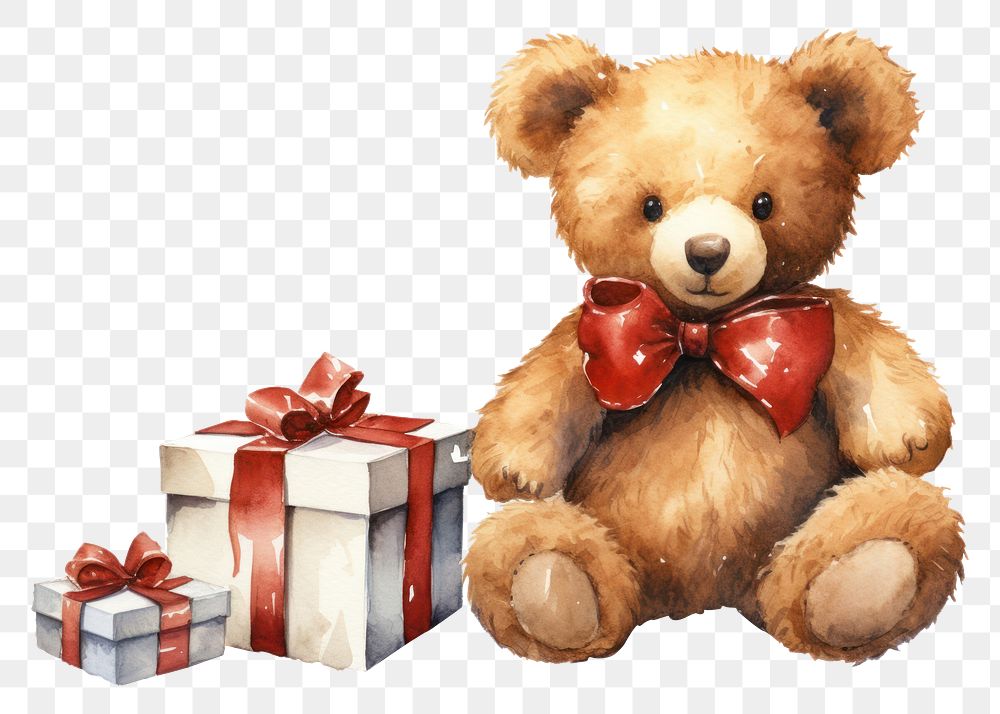 PNG Christmas teddy bear toy representation celebration. AI generated Image by rawpixel.