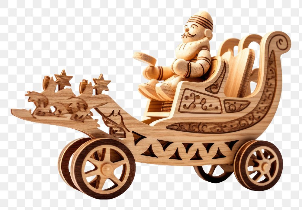 PNG  Christmas sleigh toy vehicle wood. AI generated Image by rawpixel.