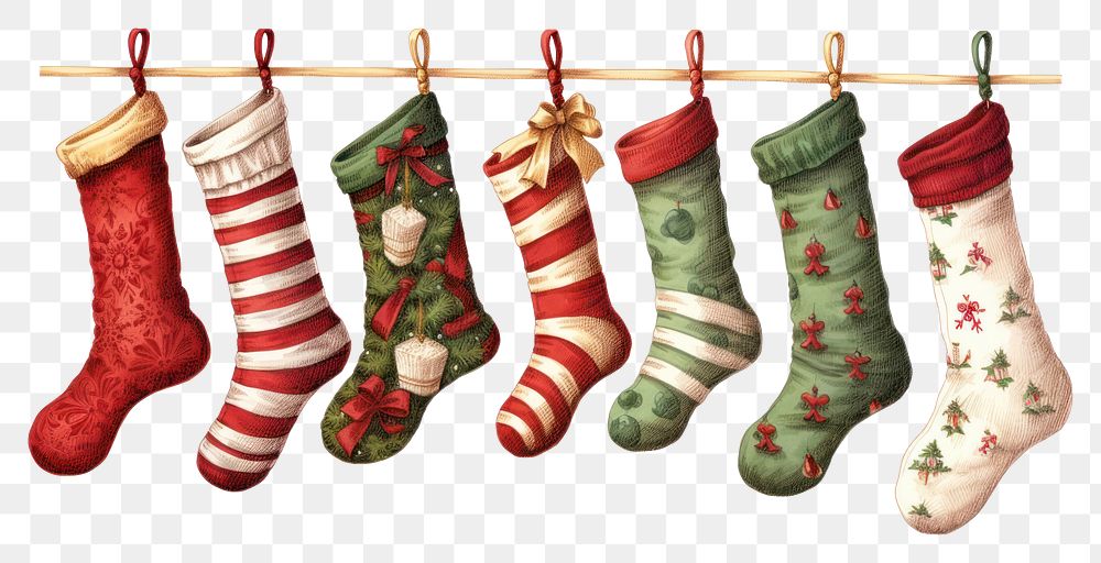 PNG Hanging christmas socks celebration decoration clothespin AI generated Image by rawpixel