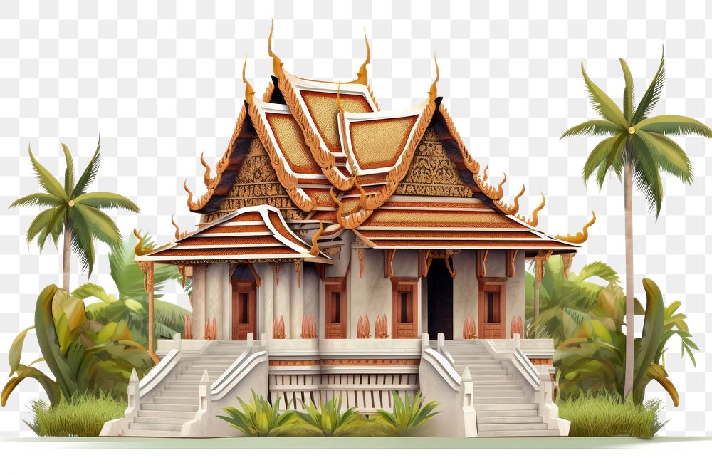 PNG  Thailand country architecture building temple. AI generated Image by rawpixel.