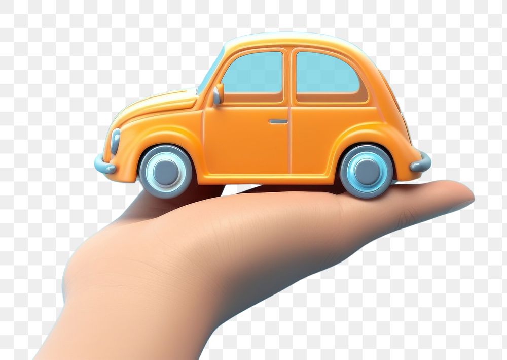 PNG Hand holding a minimal car toy vehicle wheel transportation. AI generated Image by rawpixel.