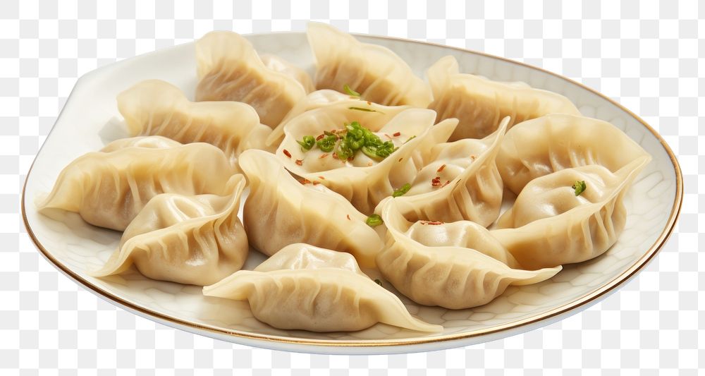 PNG  Dumpling pasta plate food. AI generated Image by rawpixel.