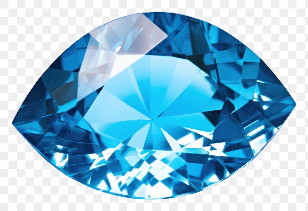 PNG  Blue topaz gemstone jewelry diamond. AI generated Image by rawpixel.