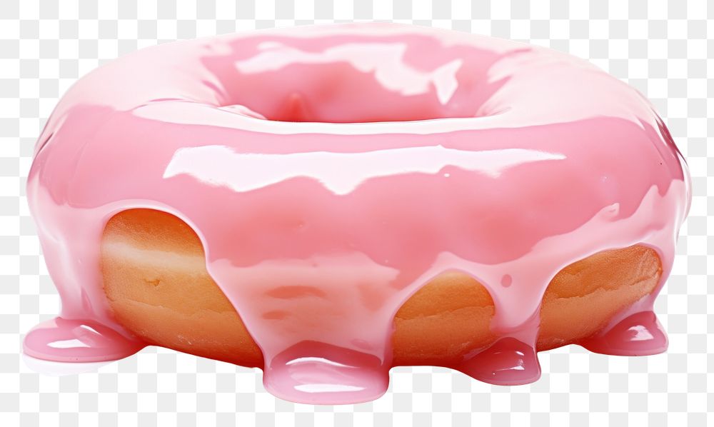PNG  Glazed donut dessert icing food. AI generated Image by rawpixel.