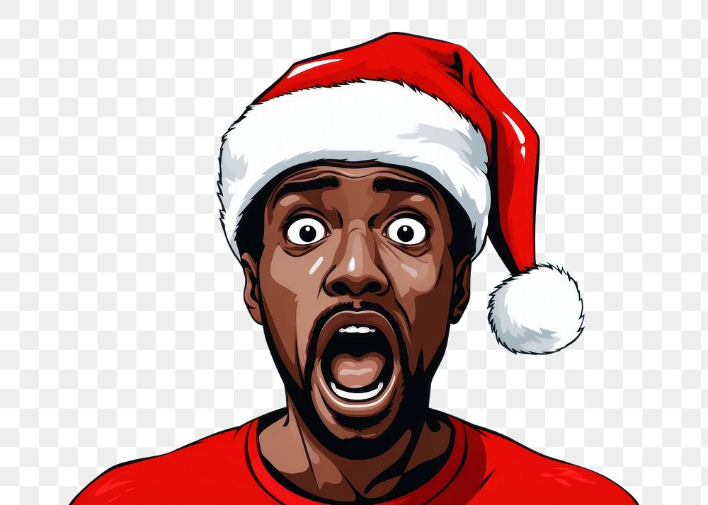 PNG Christmas portrait shock adult. AI generated Image by rawpixel.