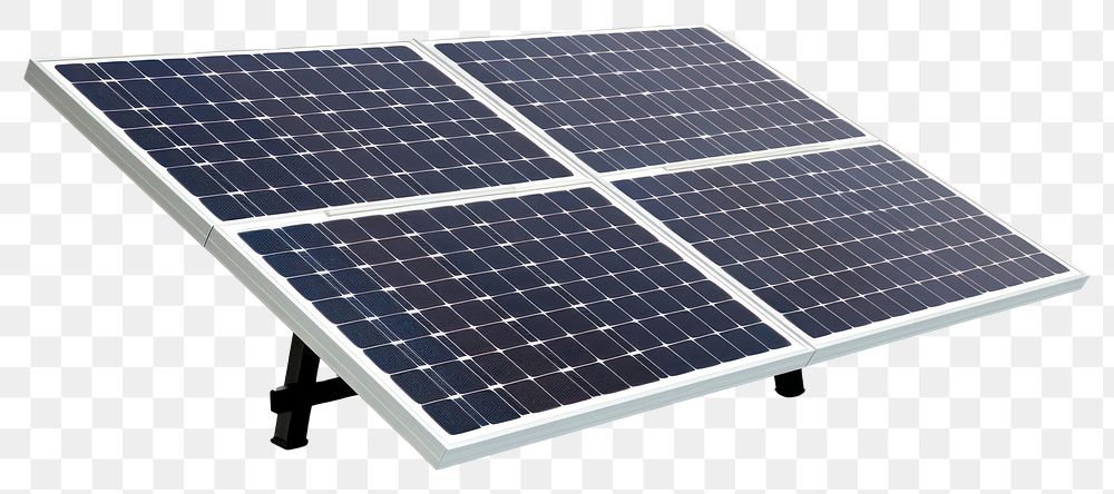 PNG  Solar panels white background electricity technology