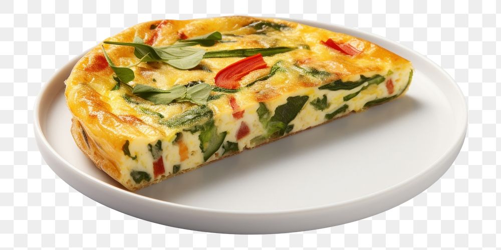 PNG Frittata pizza plate food. AI generated Image by rawpixel.