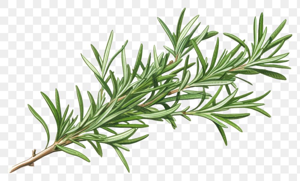 PNG Rosemary plant herbs white background