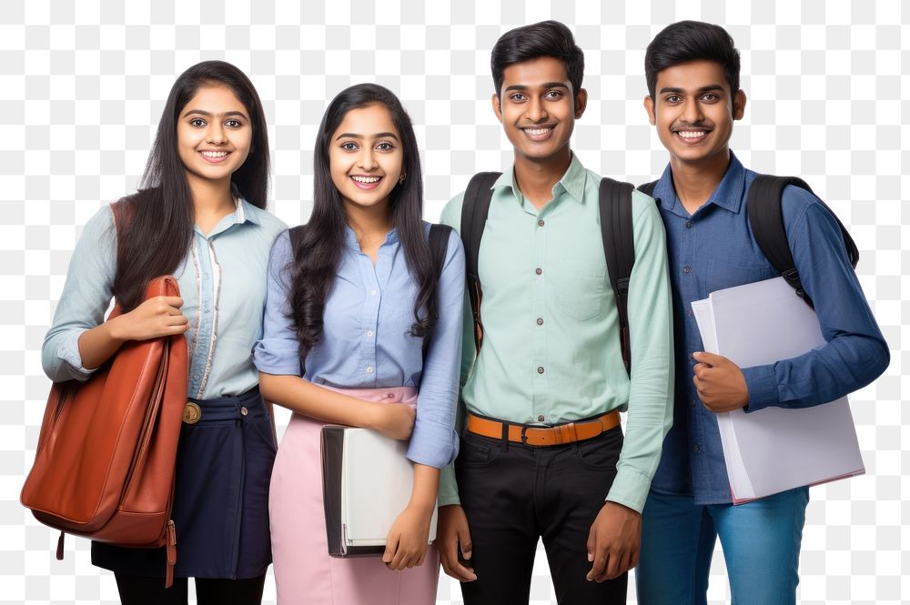 PNG  Indian college student cheerful school adult
