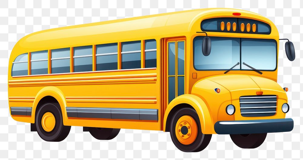 PNG  School bus vehicle yellow car. AI generated Image by rawpixel.